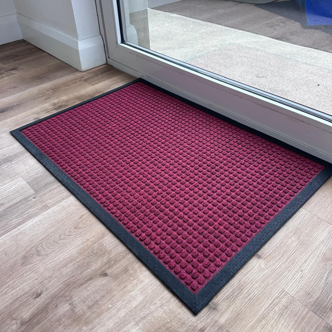 Red color front door mat