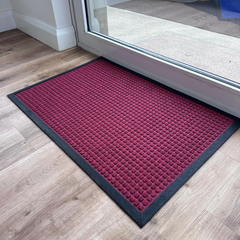 Red color front door mat