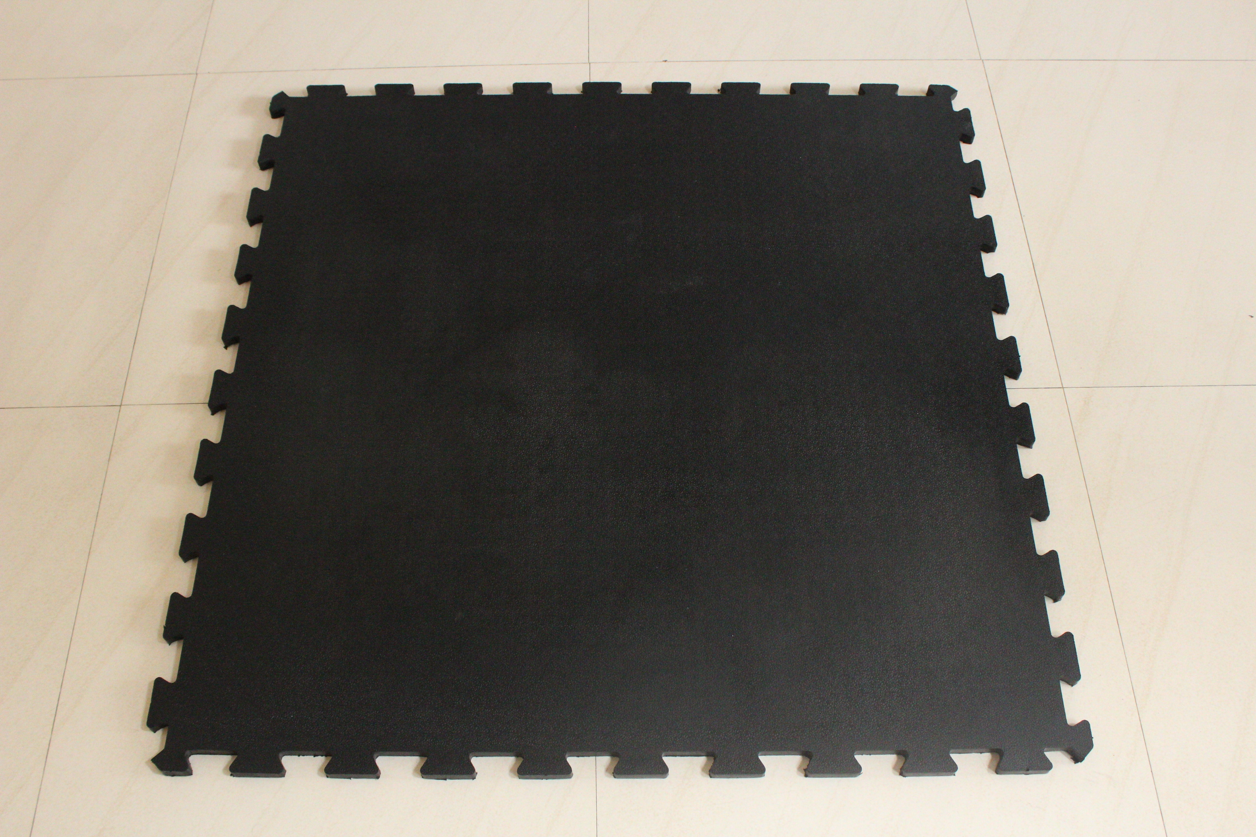 Rubber Gym Mats - Black - 1m x 1m x 16mm
