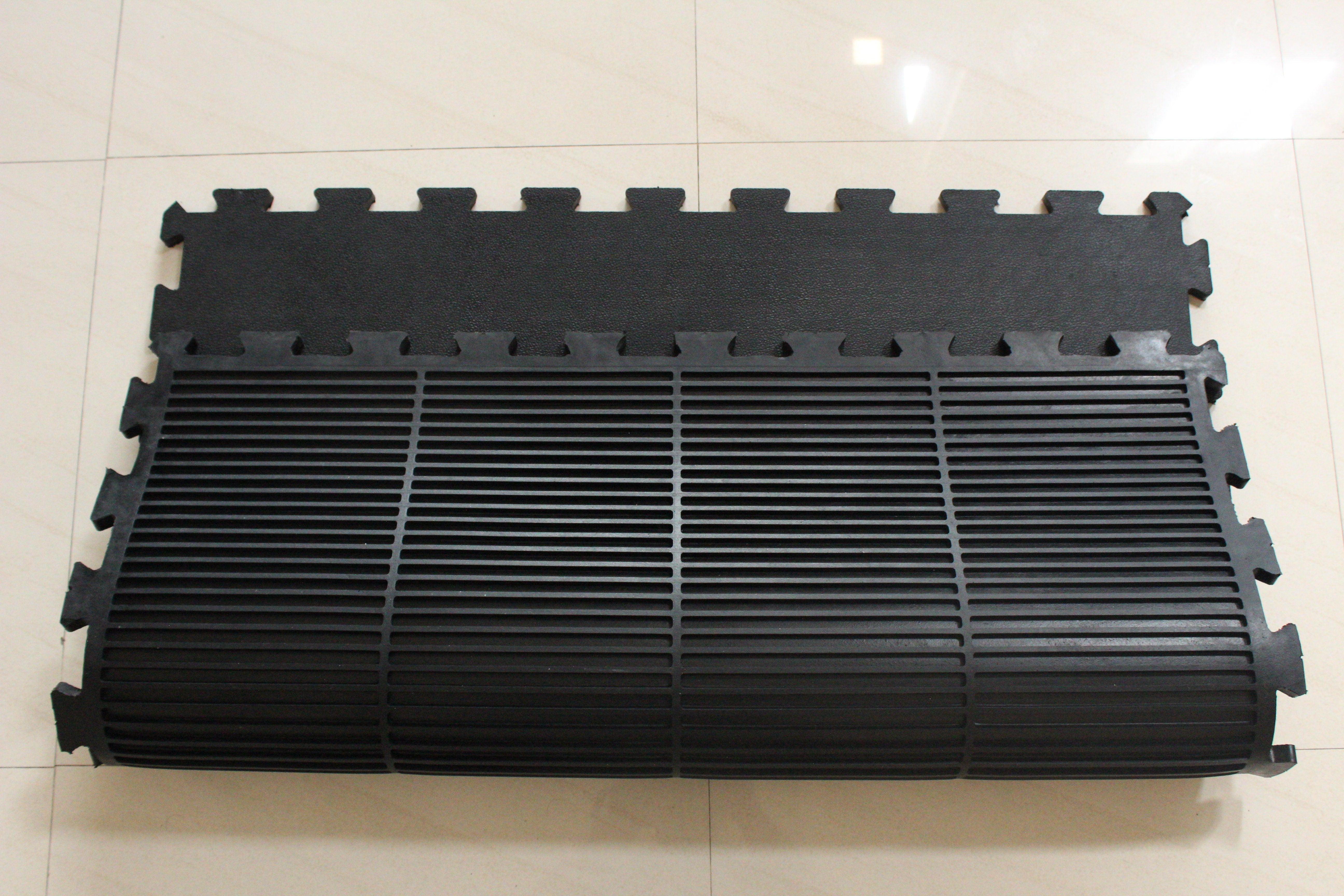 Rubber Gym Mats - Black - 1m x 1m x 16mm