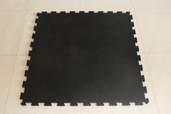 Rubber Gym Mats - Black - 1m x 1m x 16mm