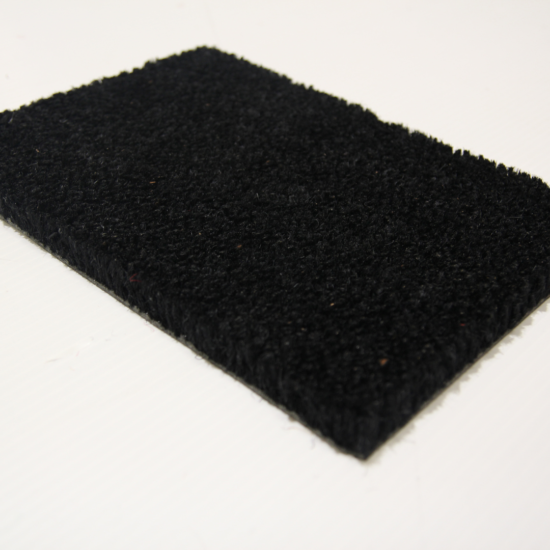 custom size coir mat black