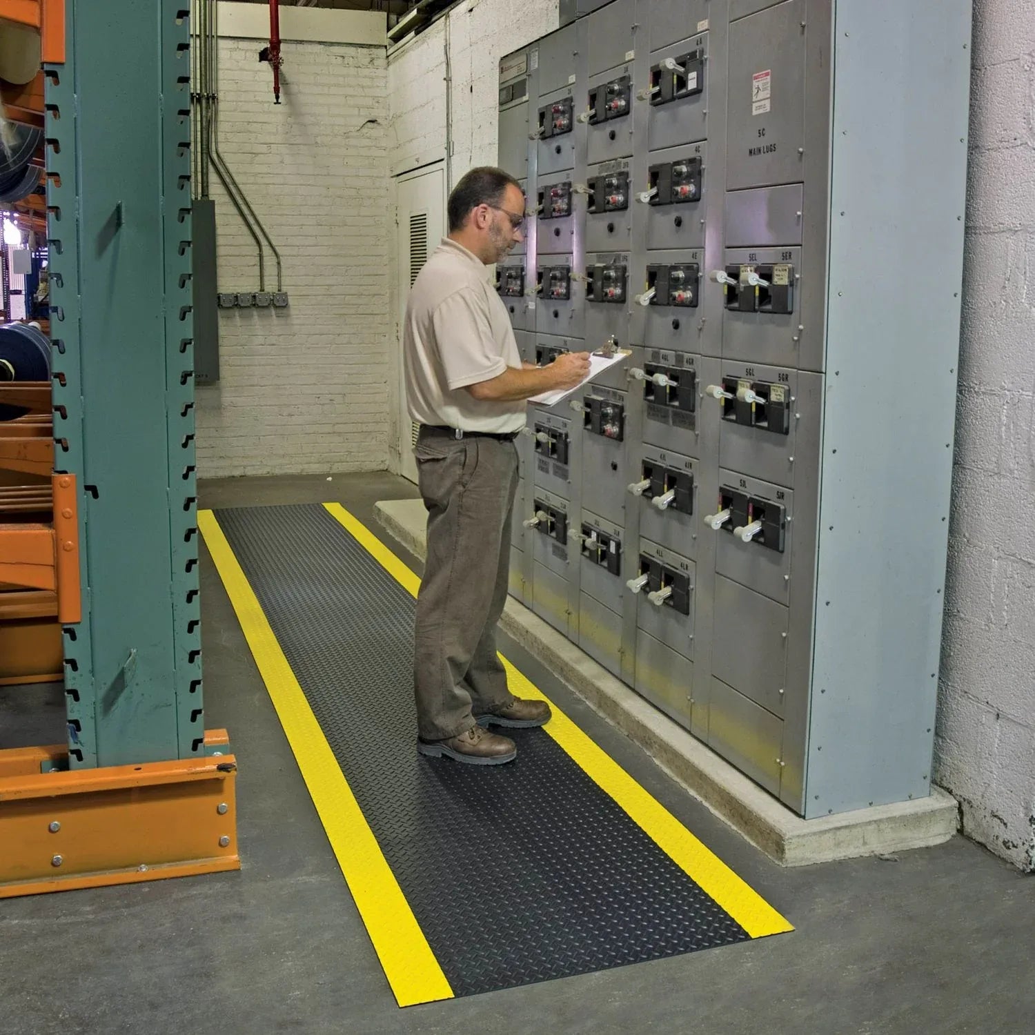 insulating matting to prevent shock