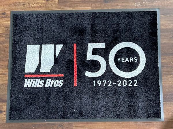 printed logo mats